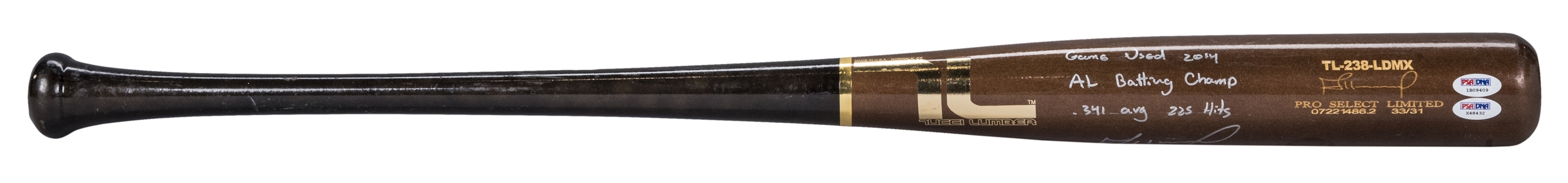 2014 Jose Altuve Game Used and Signed Tucci TL-238-LDMX Model Bat (PSA/DNA)